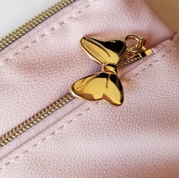 ❗Disney Minnie Mouse Baby Pink Large Glitter Double Zipper Cosmetics Bag❗ - Picture 2 of 5